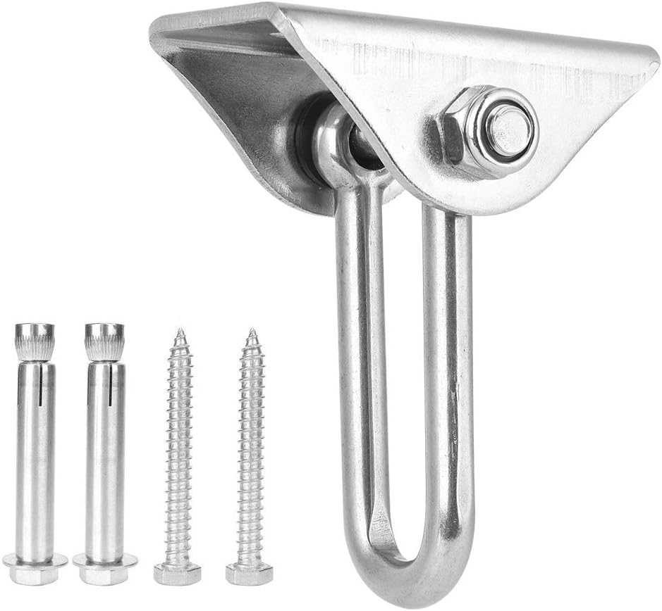 Stainless Steel Swing Hanger Hook | 450kg Capacity U Type Plate | Hammock Hanging Chair Accessory for Outdoor/Indoor Use | 304 Steel with Mounting Kit