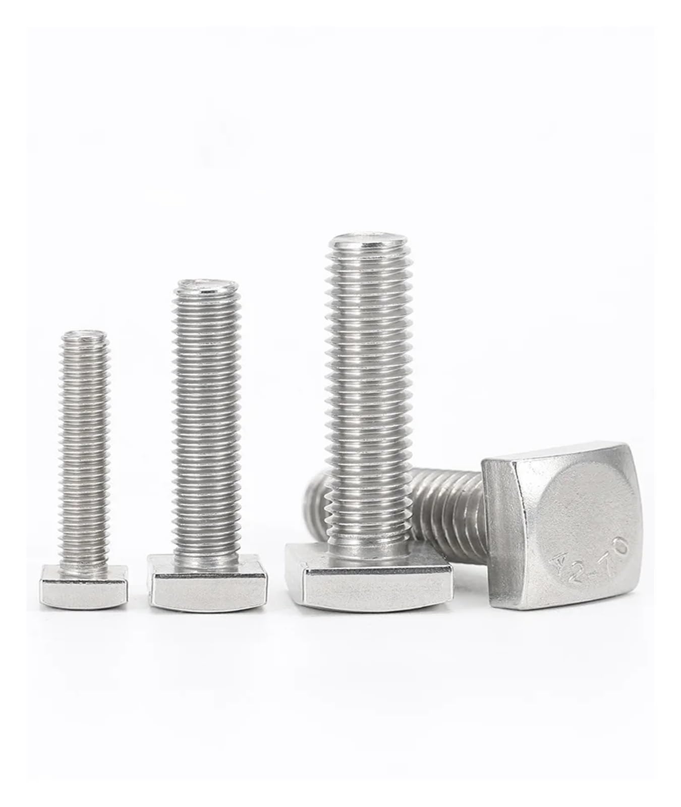 bulloni a testa quadrata, 1~10 pezzi M4 M5 M6 M8 M10 M12 304 A2 Viti a testa quadrata in acciaio inossidabile Bullone for macchina a testa quadrata(100mm,M12 1pcs)