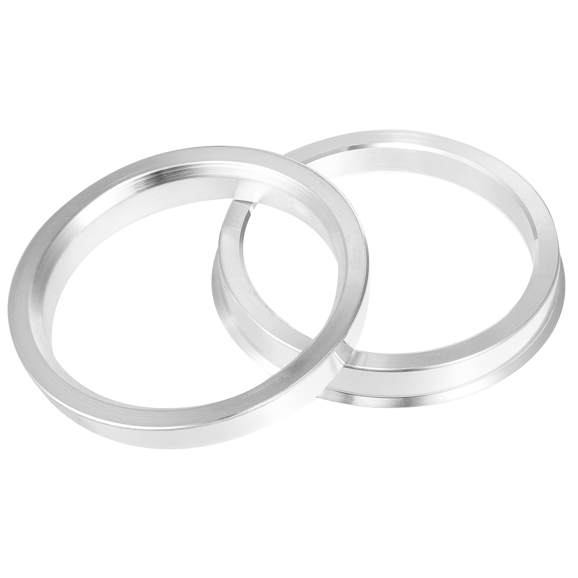 X AUTOHAUX Bague De Centrage Argentée 4pcs pour Voiture en Aluminium | Diamètre Extérieur 70.1mm, Diamètre Intérieur 60.1mm, Épaisseur 10mm, Usinage De Précision, Anti-Vibration