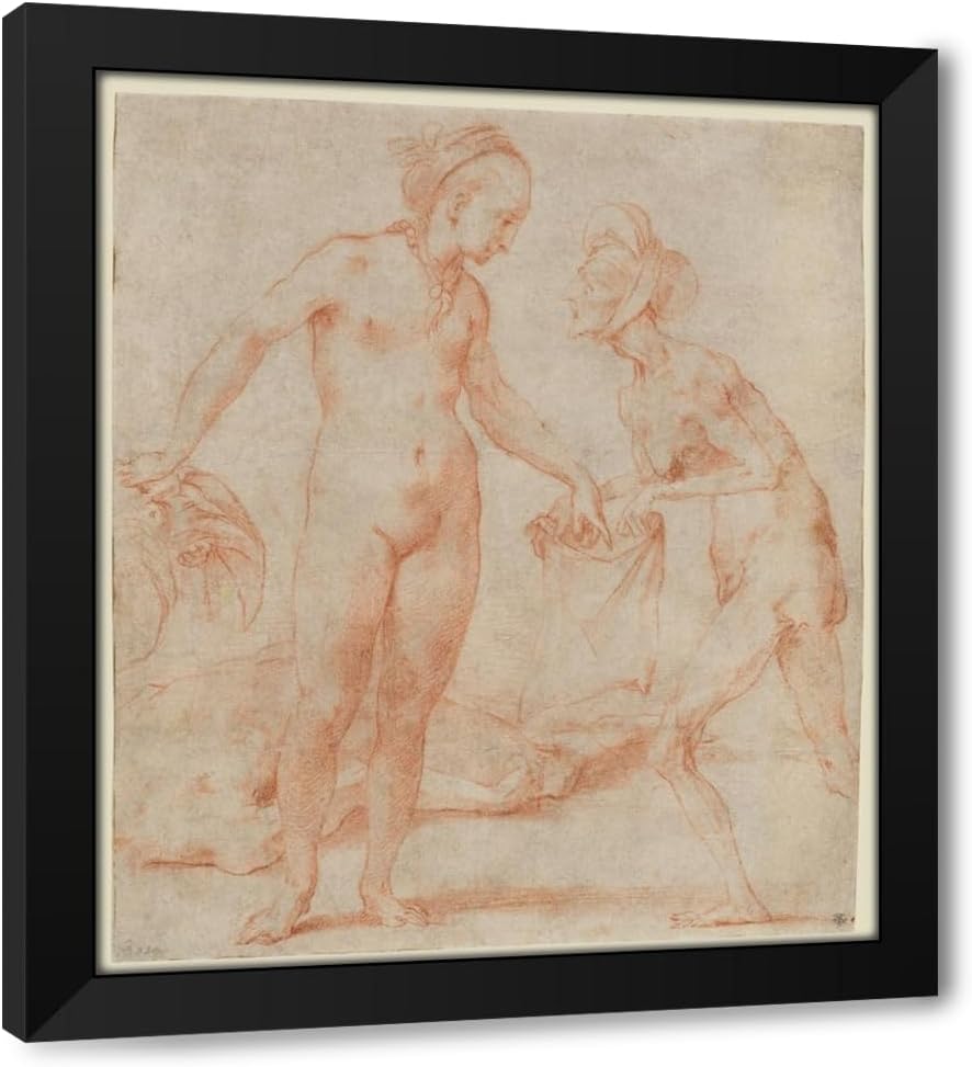 ArtDirect Judith with the Head of Holofernes (circa 1535-1540) Custom Framed Art Print Giclee Print or Canvas Options with Various Sizes and Customization by Rosso Fiorentino
