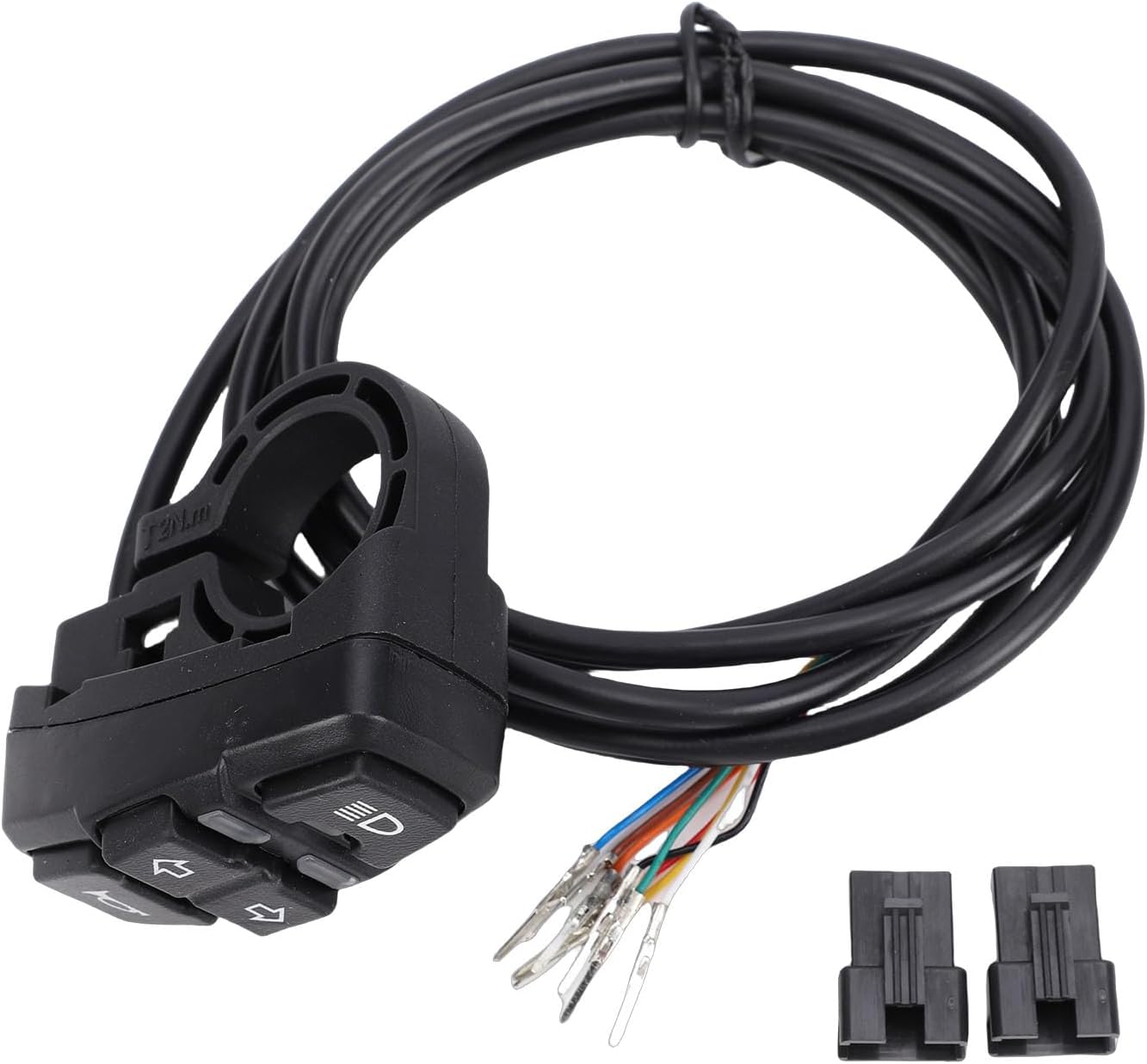 Pissente Heavy Duty 3 Function Handlebar Control Switch for Motorcycle & E Bike, Horn Headlight Turn Signal Combo, 48V IP65 Water Proof, Fits 22mm Bars Replaces