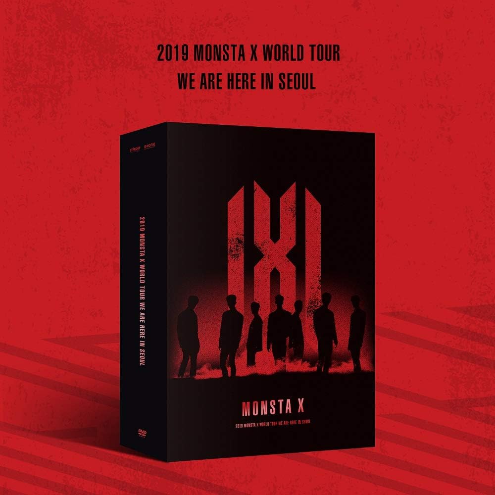 Starship Entertainment Monsta X - 2019 Monsta X World Tour WE are HERE in Seoul DVD 3DVD+120p Photobook+8HOLOGRAM PHOTOCARD Set+POP-UP Card+Folded Poster+Double Side Extra Photocards Set
