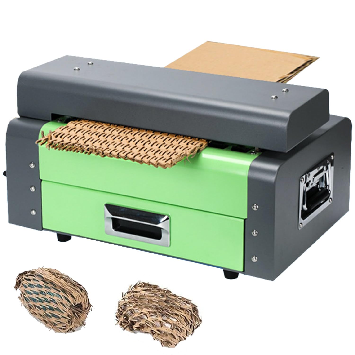 JXYQ Waste Carton Shredder + Honeycomb Packing Paper Maker – 120in/Min Cutting Speed, Rotary Switch, Slits Cardboard into Protective Cushion,for Express Packaging Solutions Cut325mm