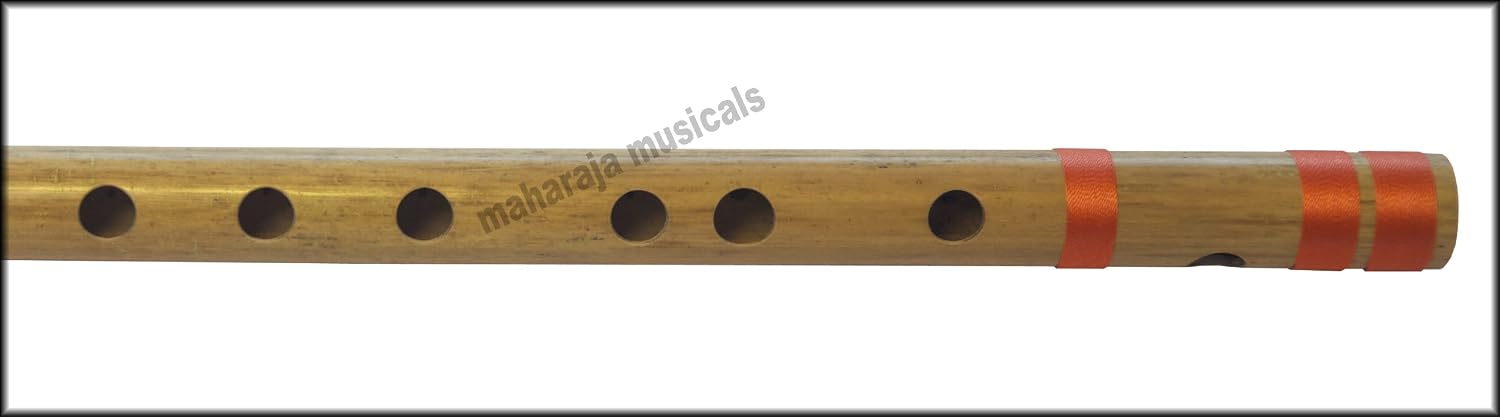 Flute Bansuri, Scale B Natural Bass 20 Inches, Maharaja Musicals, Concert Quality, Includes Nylon Pipe Bag, Indian Bansuri Bamboo Flute, Precisely