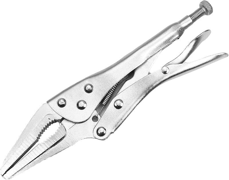 Alicate de Pressão de Bico Longo Utoolmart em Aço 45#, 22,9 cm, com Mandíbulas Ajustáveis