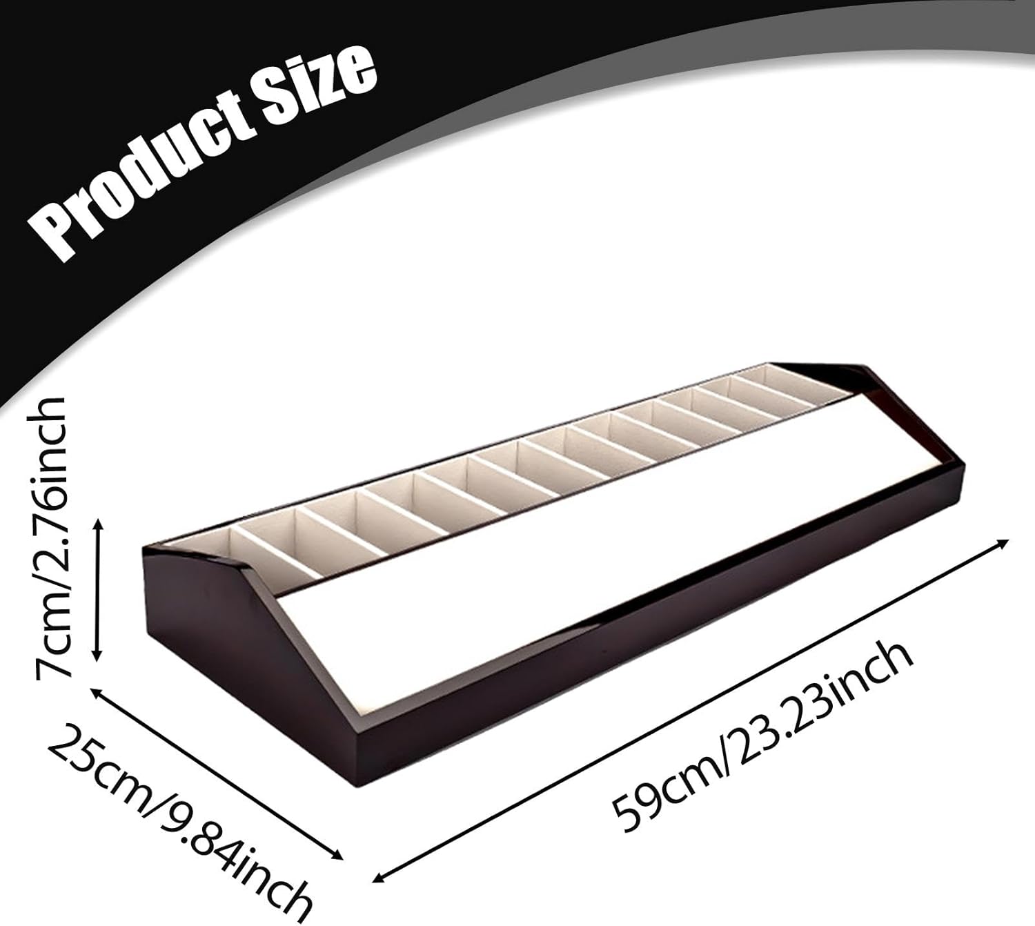 Generic Belt Organizer Versatile Wood 10 Compartments Belt Storage Holder for Closet Shop Wardrobe Mall Men Women