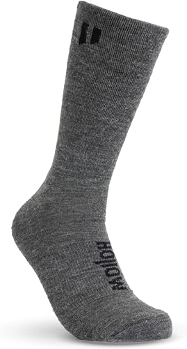 HOLLOW Alpaca Crew Socks for Men and Women, Warm Cozy Alpaca Wool Socks for Hiking, Hunting, Outdoors, Moisture Wicking, Light Compression