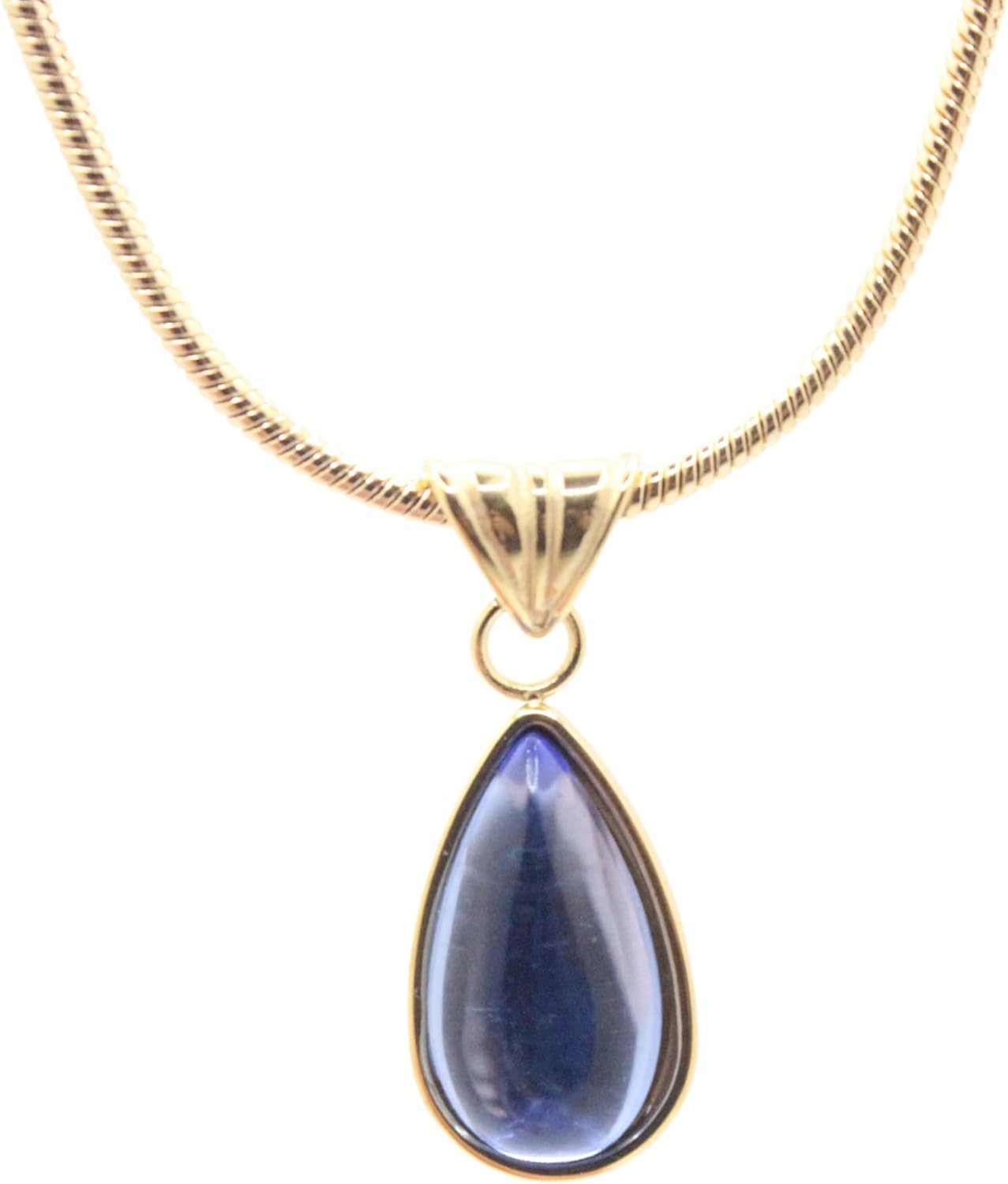 Birthstone Necklace for Women Stainless Steel Gold Plated Elegant Minimalist Plating Inlay Water Droplet Pendant Necklace Anniversary Birthday Gifts for Women Mom Wife Girlfriend Her