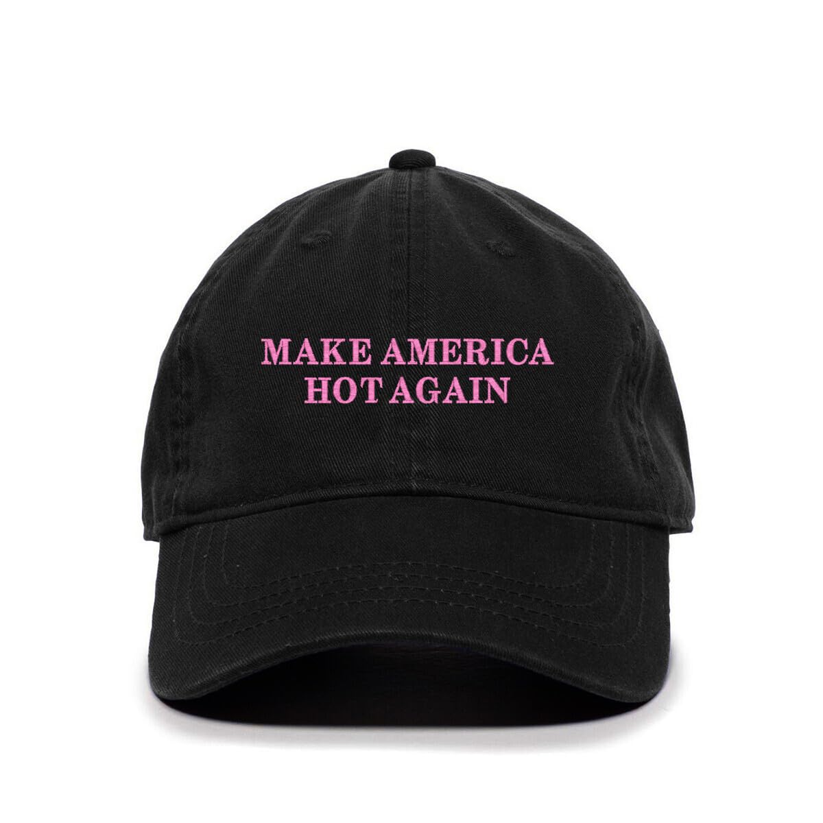 DSGN BY DNA Make America Hot Again Embroidered Baseball Cap Cotton Adjustable Dad Hat Black