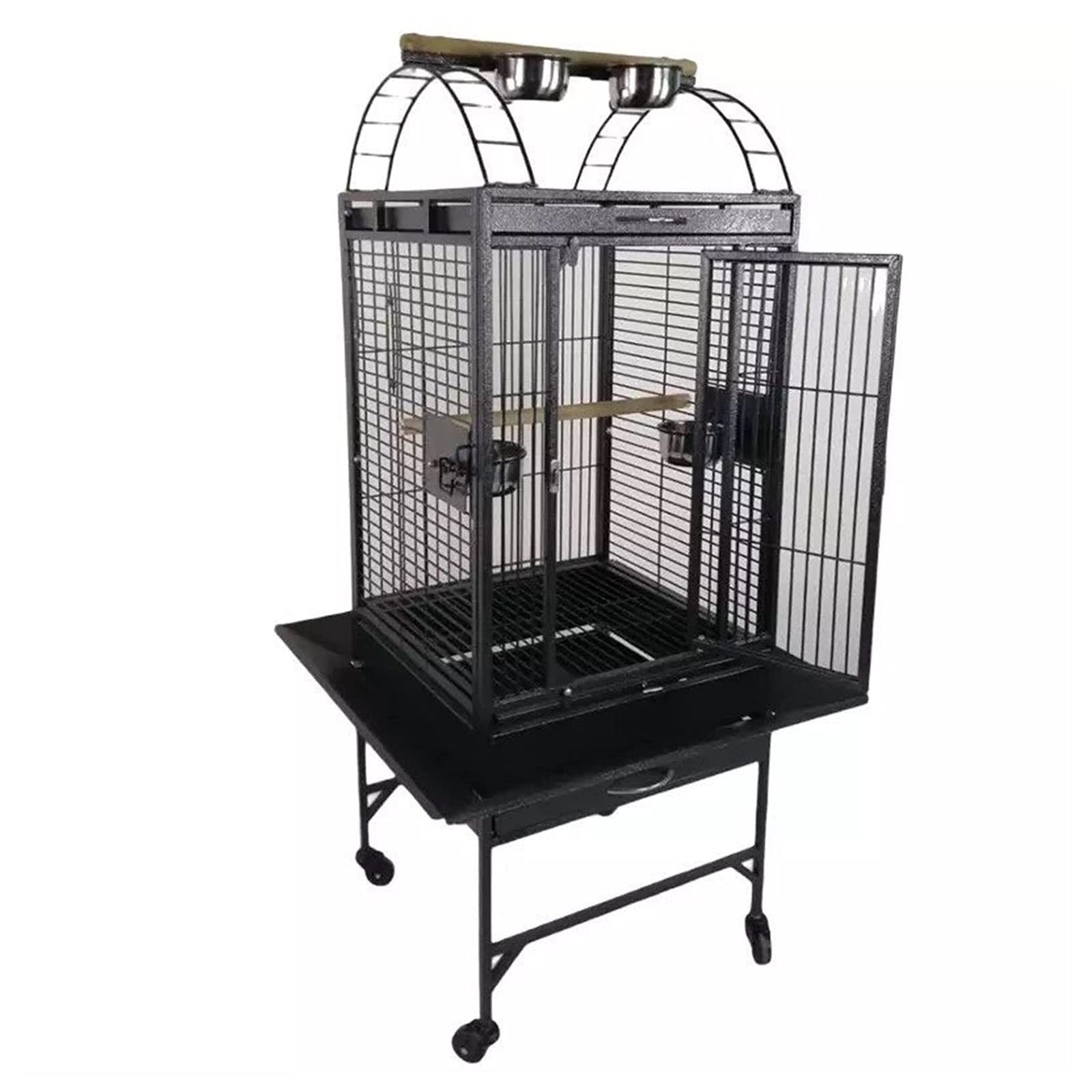 TOMYEUS Klatka wielka papuga Macaw Canary Finch hodowla ptaków metalu kolor żyły czarny artykuły dla zwierząt