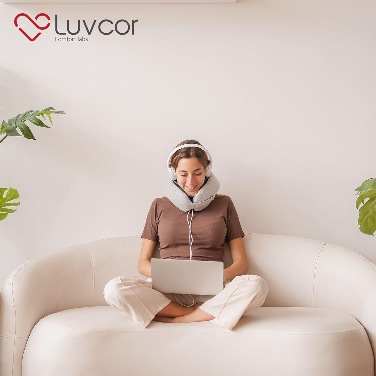 Premium Quality Memory Foam Travel Neck Pillow Bundle - Best Ergonomic Pillow for Airplane Travel, car Ride, Sleeping. Comes with Eye mask, earplugs and Storage Bag - Image 5