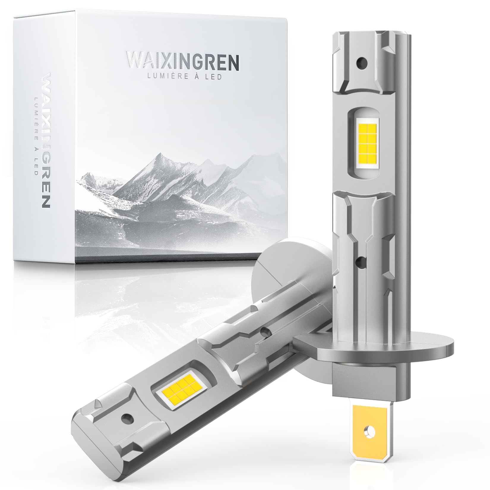Ampoule H1 LED Ventilé 32000LM, 100W 6500K Lumière Blanche