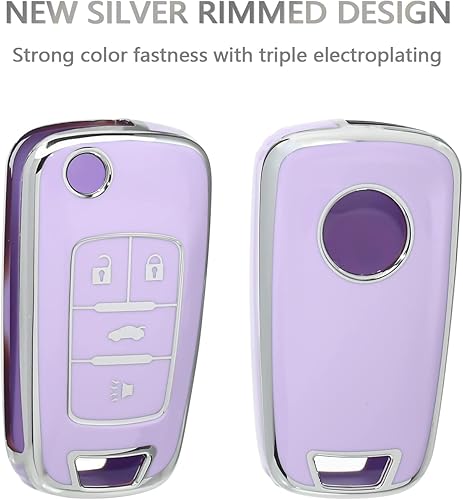 Miniatura 4 de OFFCURVE Funda para llavero de Chevy Buick, funda de TPU para llavero Buick Encore Chevy Chevrolet Camaro Equinox Impala Sonic Trax GMC Terrain Flip