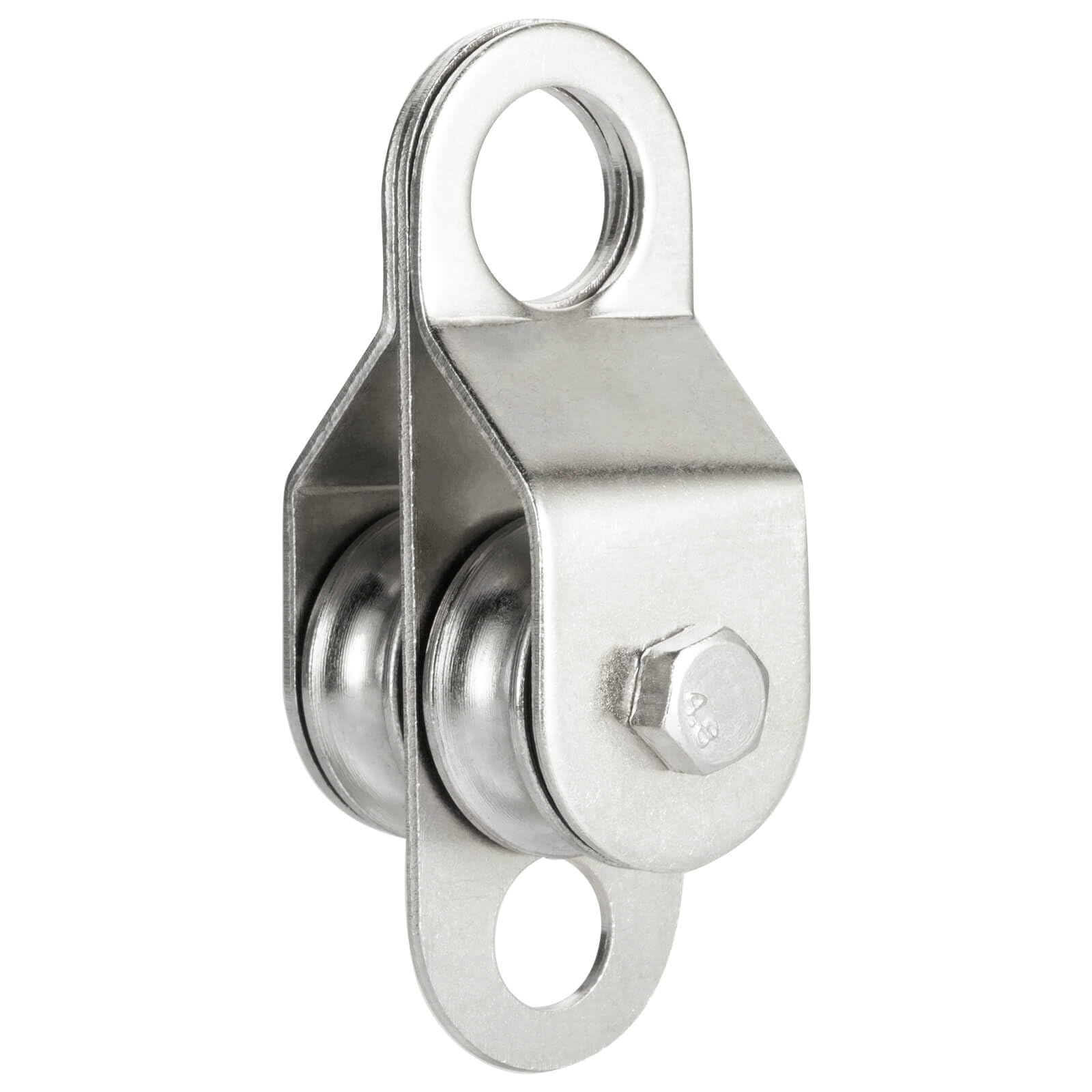 SHINICO Double Pulley Block Small Snatch Cable for 0.23Inch/6mm Wire Rope, Pulley Wheel Bearing Inside, 1Pack