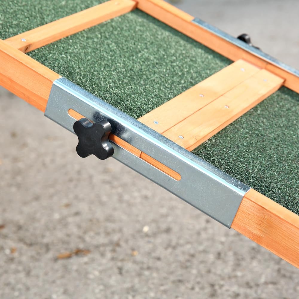 Mucola Hunderampe Autorampe klappbar Einstiegshilfe für Hunde – Tragbare Haustierrampe 155x40cm bis 90kg belastbar | rutschfeste Oberfläche, leicht zusammenklappbar für Auto SUV Kofferraum