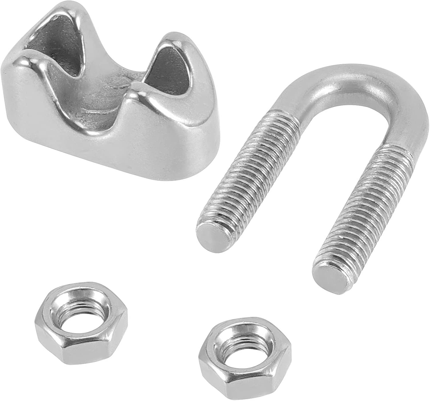 FUNSUEI 20 Pack 3/8 Inch Wire Rope Clamp, Heavy Duty Wire Rope Clip, M10 Stainless Steel Wire Cable Clamp - Image 4