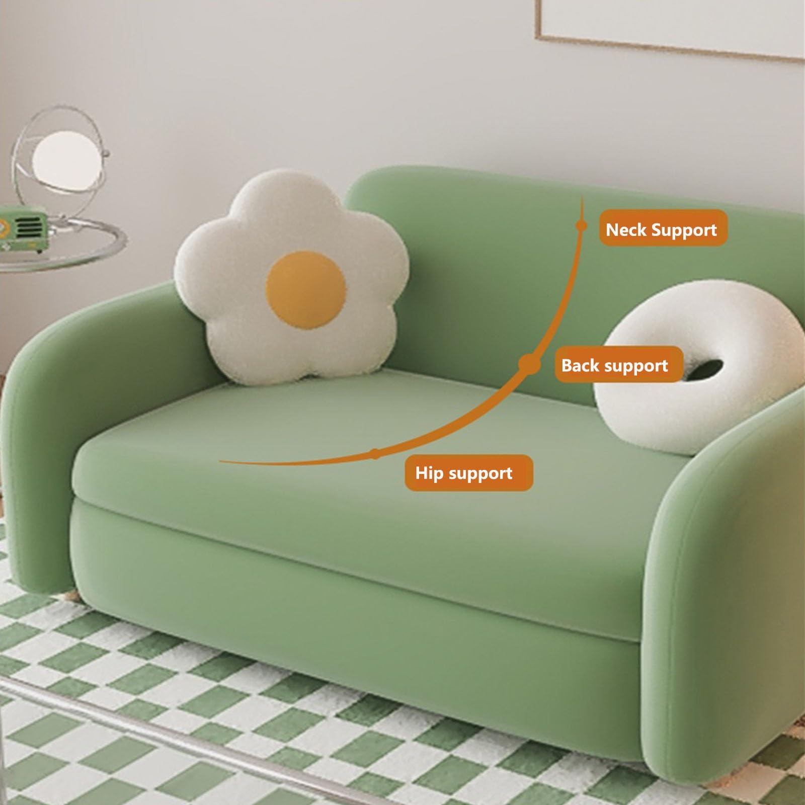 Sedia trasformabile, letto ottomano, ottomano pieghevole multifunzione, divano letto for soggiorno, appartamento, ufficio (Size : 70cm)