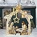 Hourleey 4FT Lighted Christmas Nativity Scene, Christmas Outdoor Decorations with 120 Count Pre-lit Warm White Lights, Holy Family for Xmas Outside Yard Garden Holiday Decor
