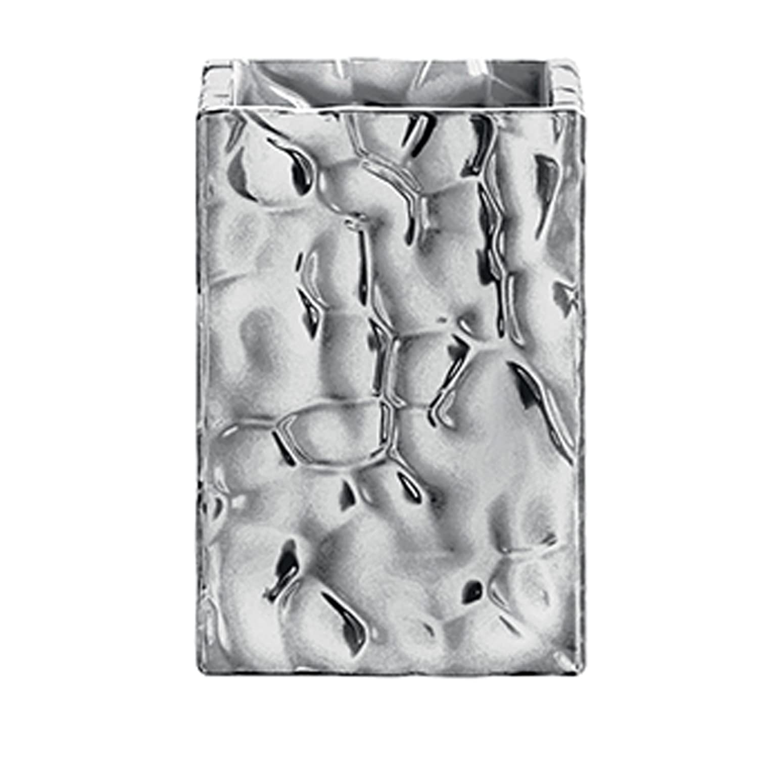 Gedy G-New Martina Ceramic Toothbrush Holder, 2 Year Warranty, R&S Design, Dimensions 11 x 7.5 x 7.5 cm, Silver, Unique