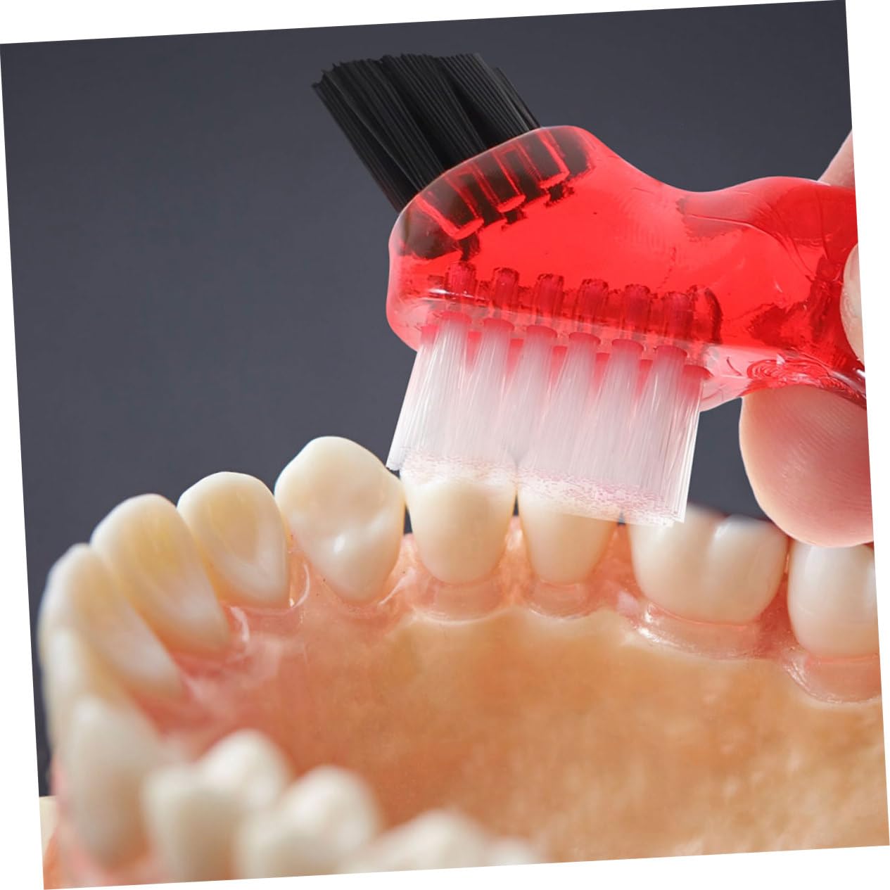 Anneome Spazzolino per Protesi Dentaria Piccolo Set 3 Pezzi Colori Miscelati, Multifunzionale per Pulizia Portatile Doppia Testa, Igiene Orale Domestica per Dentiera Pratica