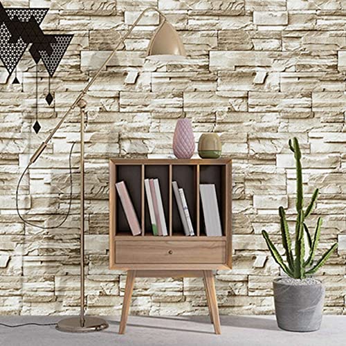 Papier peint brique 3D vinyle autocollant 2x6M pour rénovation murale