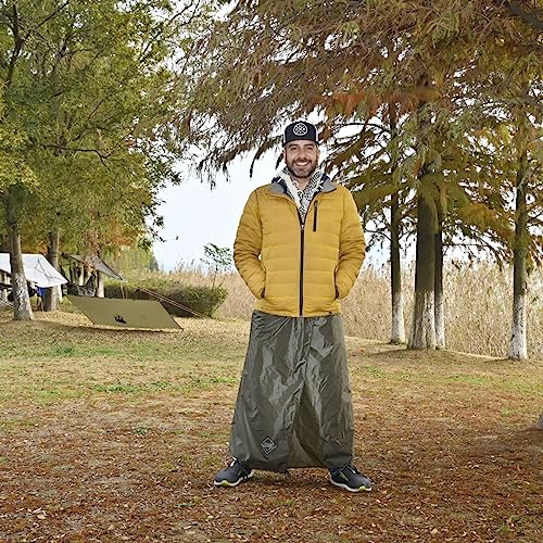 Onewind Rain Skirt Half Poncho Waterproof Ultralight Nylon Rain Pants Windproof Rainwear Liner For Cycling Riding Camping Hiking (Blue) #TOP2