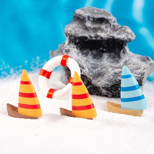 Miniatura 5 de 10 Uds. Decoración Miniatura Velero Miniatura Estatuillas de Mar Multifunción Velero Figura Chic Mini Figura Vívida Mini Figura Paisaje Accesorios