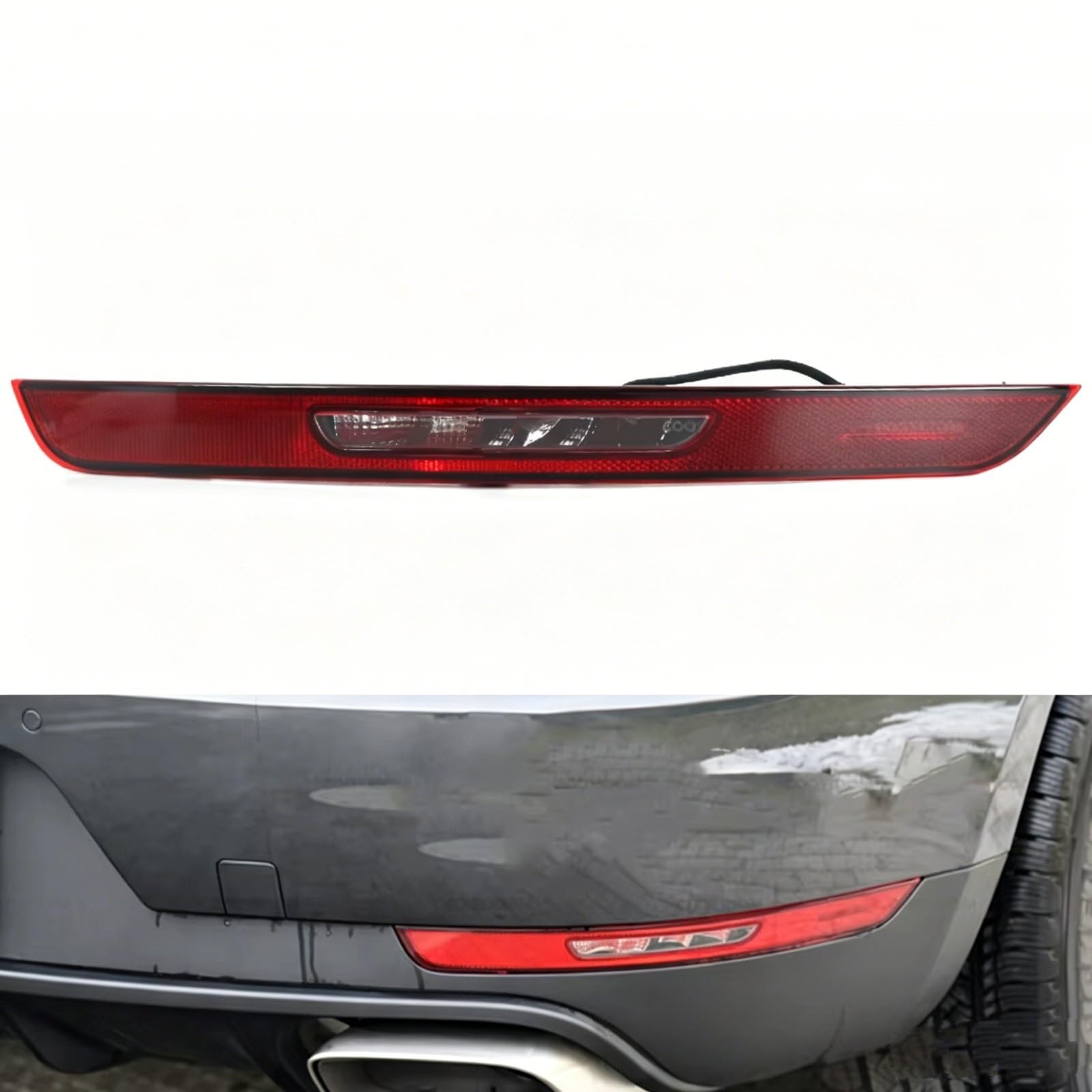 Catarifrangente Posteriore Per Porsche Per Macan 2014 2015 2016 2017-2020 | Paraurti Posteriore Coda Stop Luce Segnale Retromarcia Fendinebbia(Left)