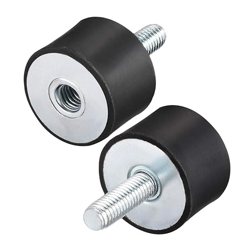 uxcell M8 Rosca Macho Hembra Soportes De Goma,Aisladores De Vibración,Amortiguador 1.181 in x 0.787 in Negro