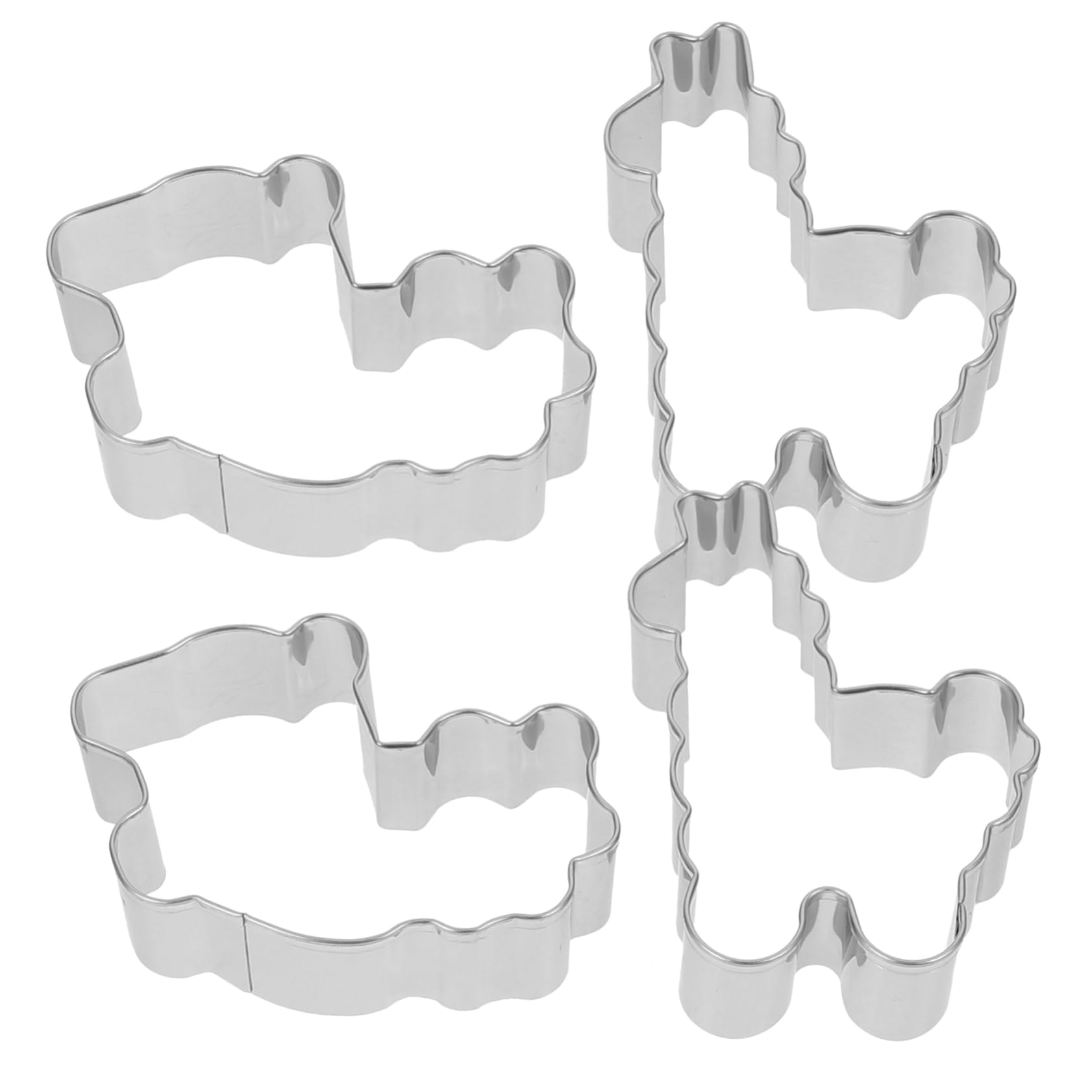 TOPBATHY 4 Pièces Lot D'outils De Pâtisserie En Forme D'animal Pour Découper Biscuits Crêpes Fruits Pain Etc Motifs Aléatoires