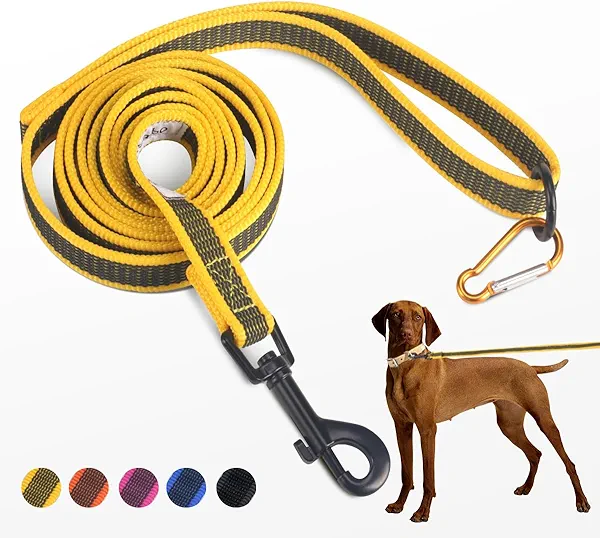 DKMambo 6FT Dog Leash with Anti-Slip Handle， 5/8 inch 3/4 Inch 1 Inch Wide Dog Training Leash for Small Medium and Large Dogs