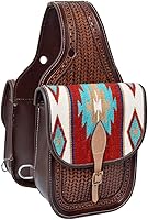 Vista 8 de HILASON Concho Western Horse - Bolsa de sillín de cuero resistente y tradicional Bolsa de sillín Bolsa de sillín de caballo Bolsa de sillín