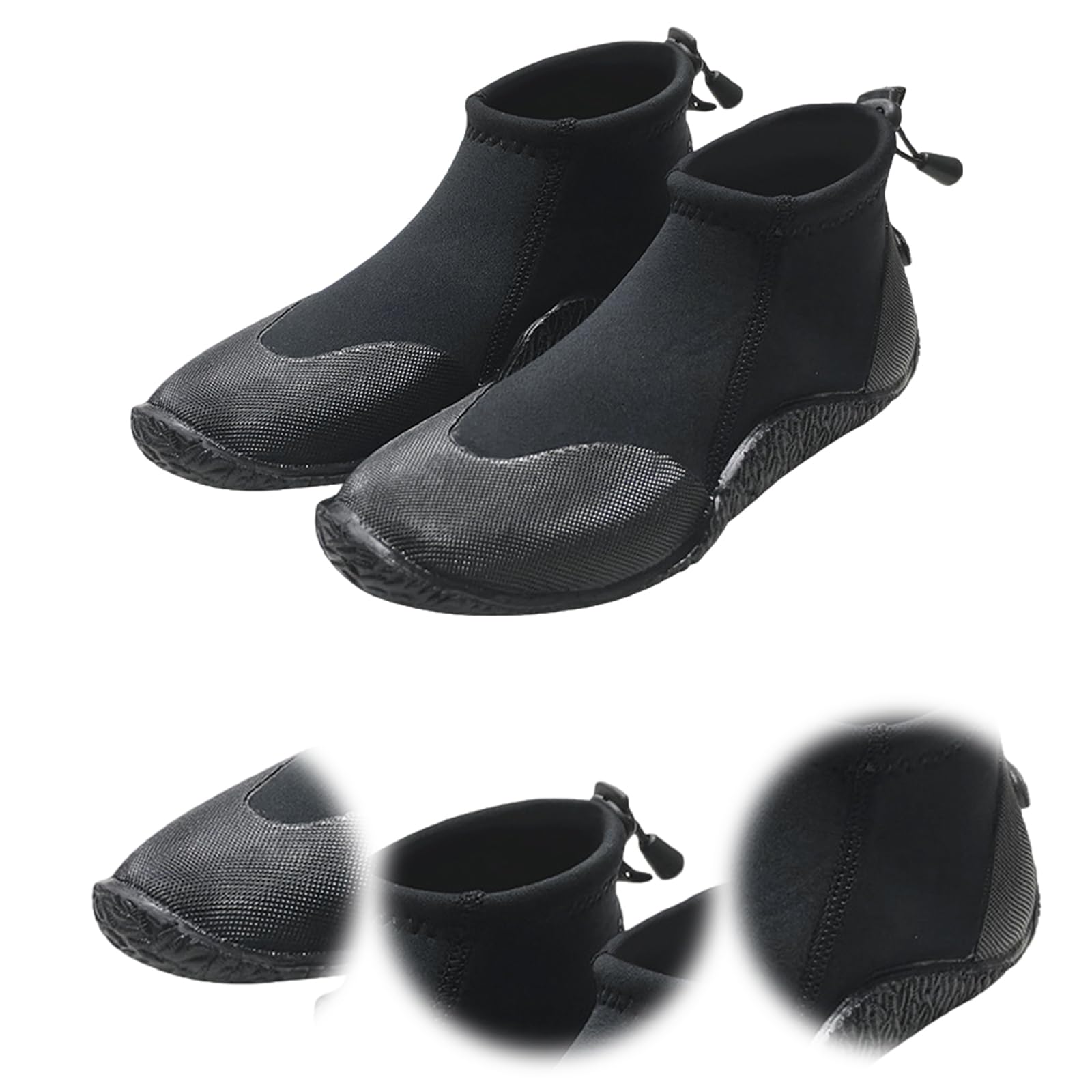 Botas de buceo de neopreno de 3 mm para adultos con suela de goma antideslizante, zapatos de playa portátiles para evitar colisiones, botas de buceo cortas para surf, natación, barco