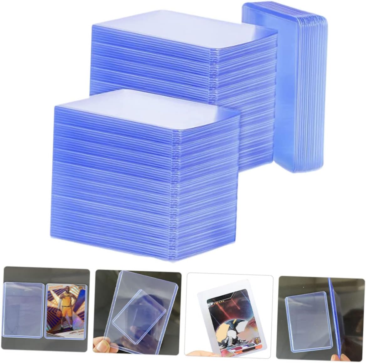 100pcs Card Sleeves for Trading Cards Protective Covers for for Organizing and Photos Friction-Resistant and Design