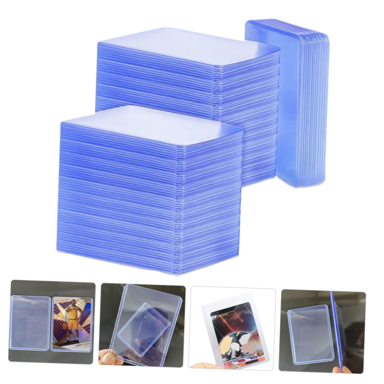 100stücke Transparente Pvc-kartenhüllen als Schutzhüllen für Spielkarten Kartenetuis zur Aufbewahrung Transport von Karten