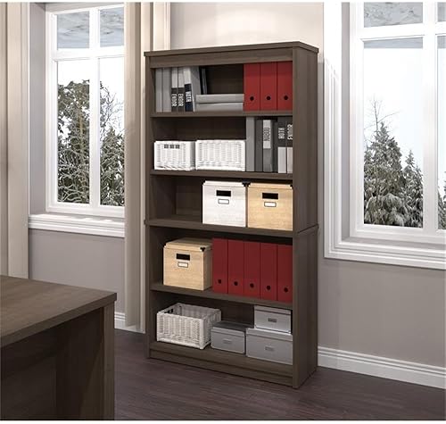 Miniatura 4 de Pemberly Row Escritorio en forma de U de 66" con archivador y estantería en Antigua