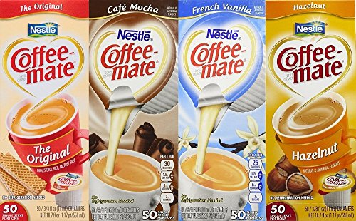 Coffee Mate Liquid .375oz Variety Pack (4 Flavors) 200 Count