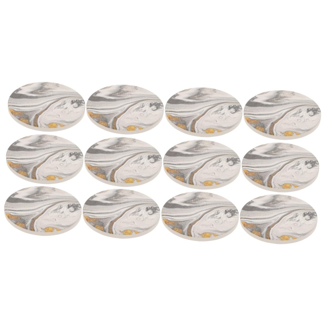 Alipis 12stücke Marble Muster Keramische Untersetzer Absorbierende Tischuntersetzer Mit Korkrücken Für Kaffeetassen Teetassen Weingläser Modernes Design Für Küche Wohnzimmer Bar Und