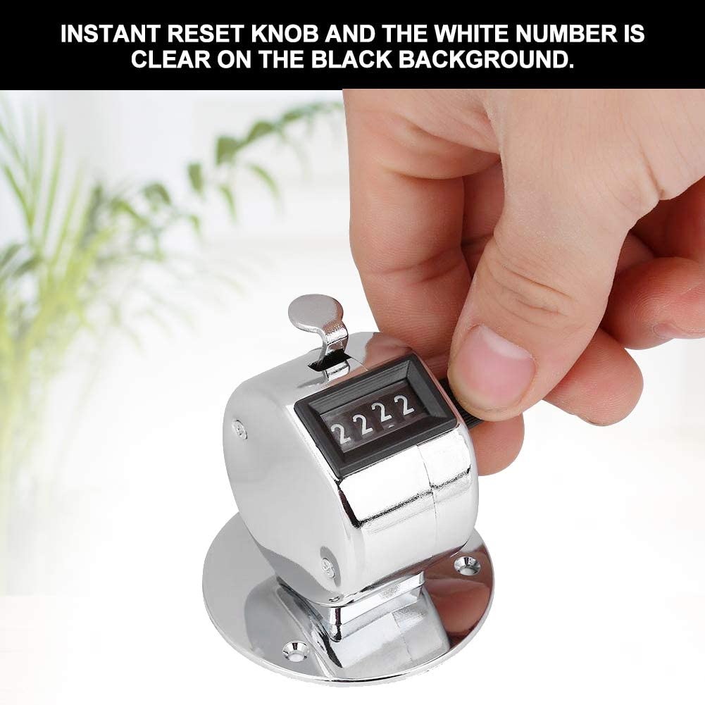 RiToEasysports 5 Pezzi contatore Manuale clicker, contatore Manuale a 4 cifre contatore contatore a Mano Cassa in Metallo Tally Clicker Counter per Ports Games Conta Persone A Mano