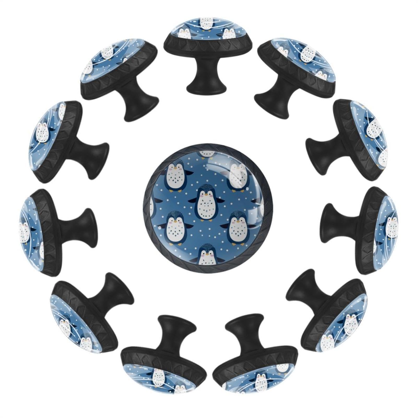 Boutons de tiroir en cristal bleu lot de 12 poignées de placard et armoire de cuisine