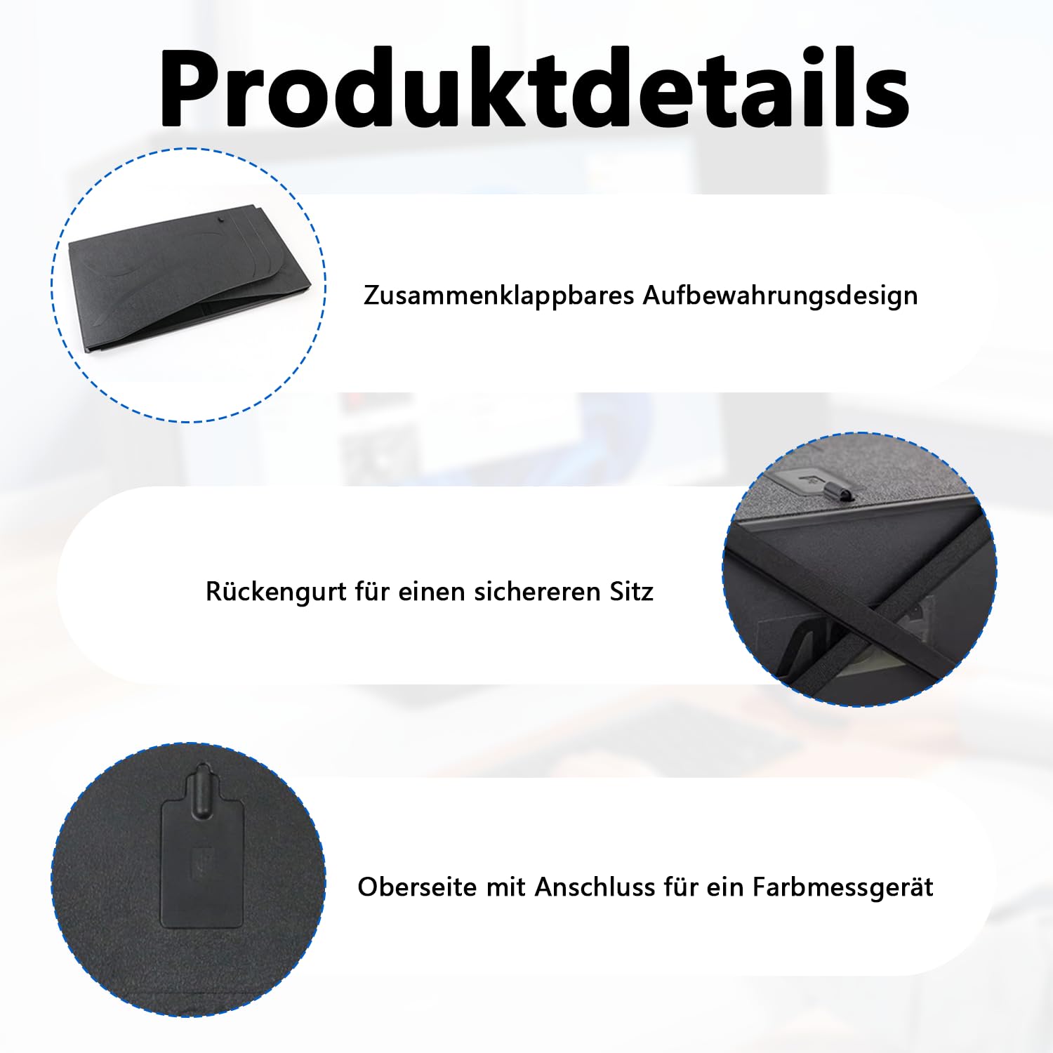 Bildschirm-Sonnenblende, Dreiseitige Verstellbare Monitorhaube für Flachbildschirme, Anti-Peeping & Reflexionsschutz, Faltbarer Sonnenschutz gegen Blendung & Sonnenlicht, für 17-27 Zoll Monitor