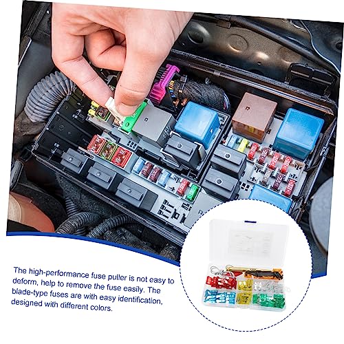 Kit de Fusibles para Automóvil 5/10/15/20/25/30 A (90 unidades), Extractor de Fusibles y Probador de Voltaje Negro, para Uso Automotriz miniatura 4