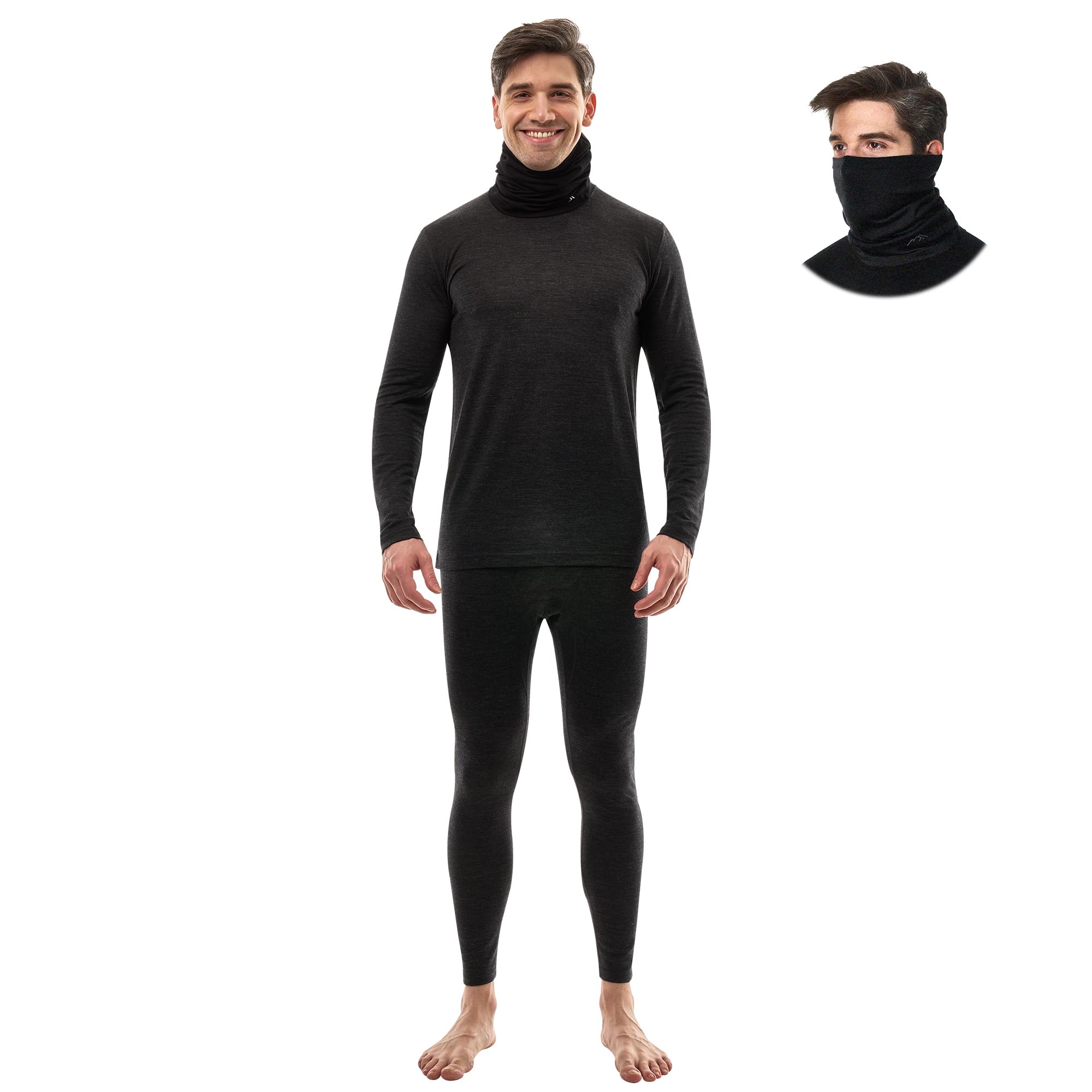 Merino.tech Men's Merino Wool Base Layer Set