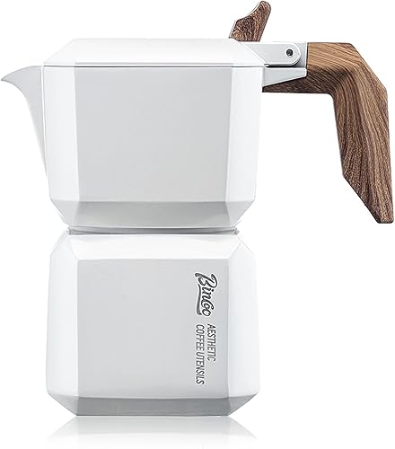Bincoo Moka - Cafetera de café expreso para estufa, cafetera italiana, cafetera clásica para café italiano y cubano, 2 tazas de espresso
