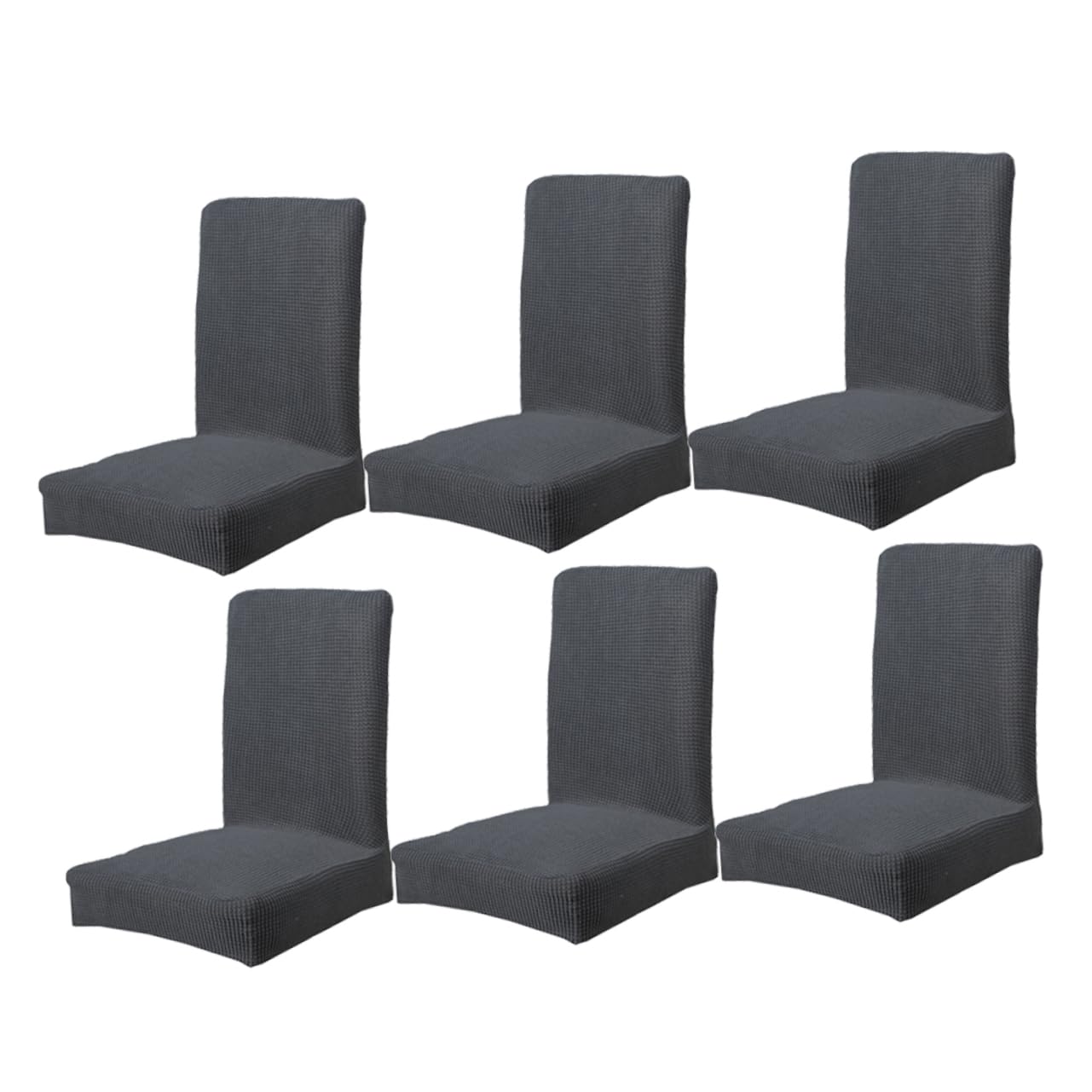ABOOFAN Funda de Silla Elástica 6 Piezas Poliéster para Sillas sin Brazos