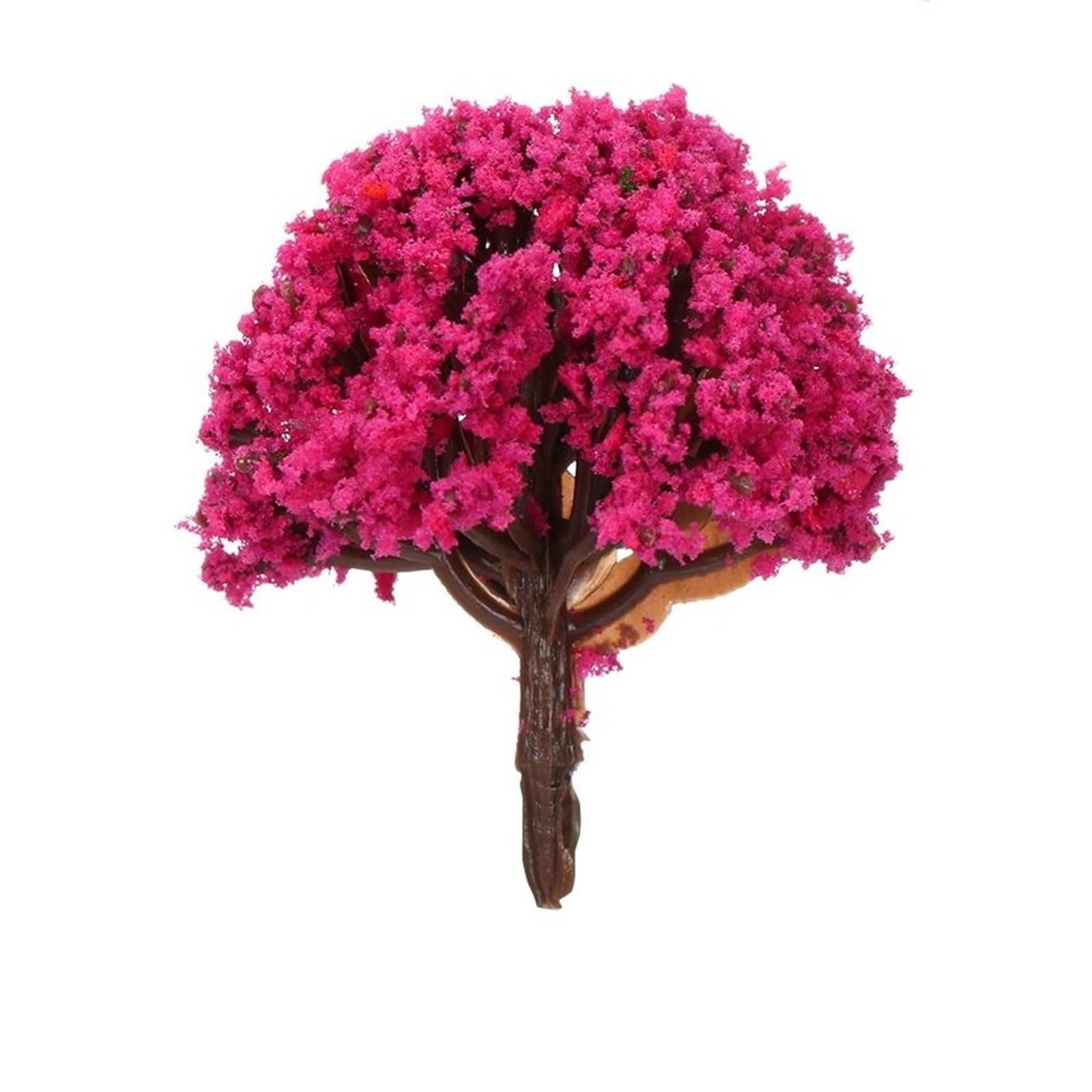 DUNSBY Model Trees 20Pcs 4CM Artificial Scenery Trees Miniature Flower Railroad Plastic Model Building Landscape Accessories(Color-16)