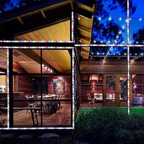 Amzstar Outdoor Solar Light Waterproof Led Strip Lights,16.4Ft 150Led Rope Lights 8 Mode Solar Powered Flexible Waterproof String Lights For Window Stairs Roof Patio Walkway Decor (Multicolor) #TOP5
