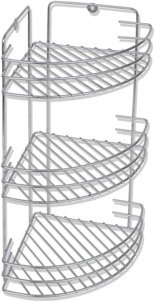 VidaHome Wall Mounted Metal Shower Corner Shelf 3-Tier