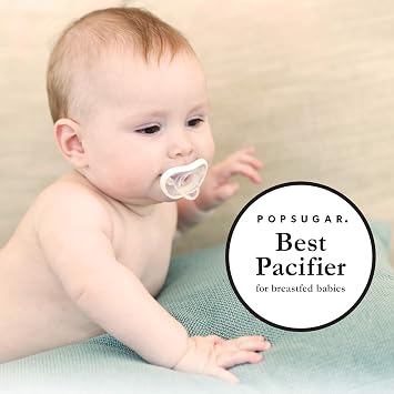 Nanobebe Baby Pacifiers 0-3 Month - Orthodontic, Curves Comfortably with Face Contour, Award Winning for Breastfeeding Babies, 100% Silicone, Baby Registry Gift 8pk, Pink/Grey/Sage/White