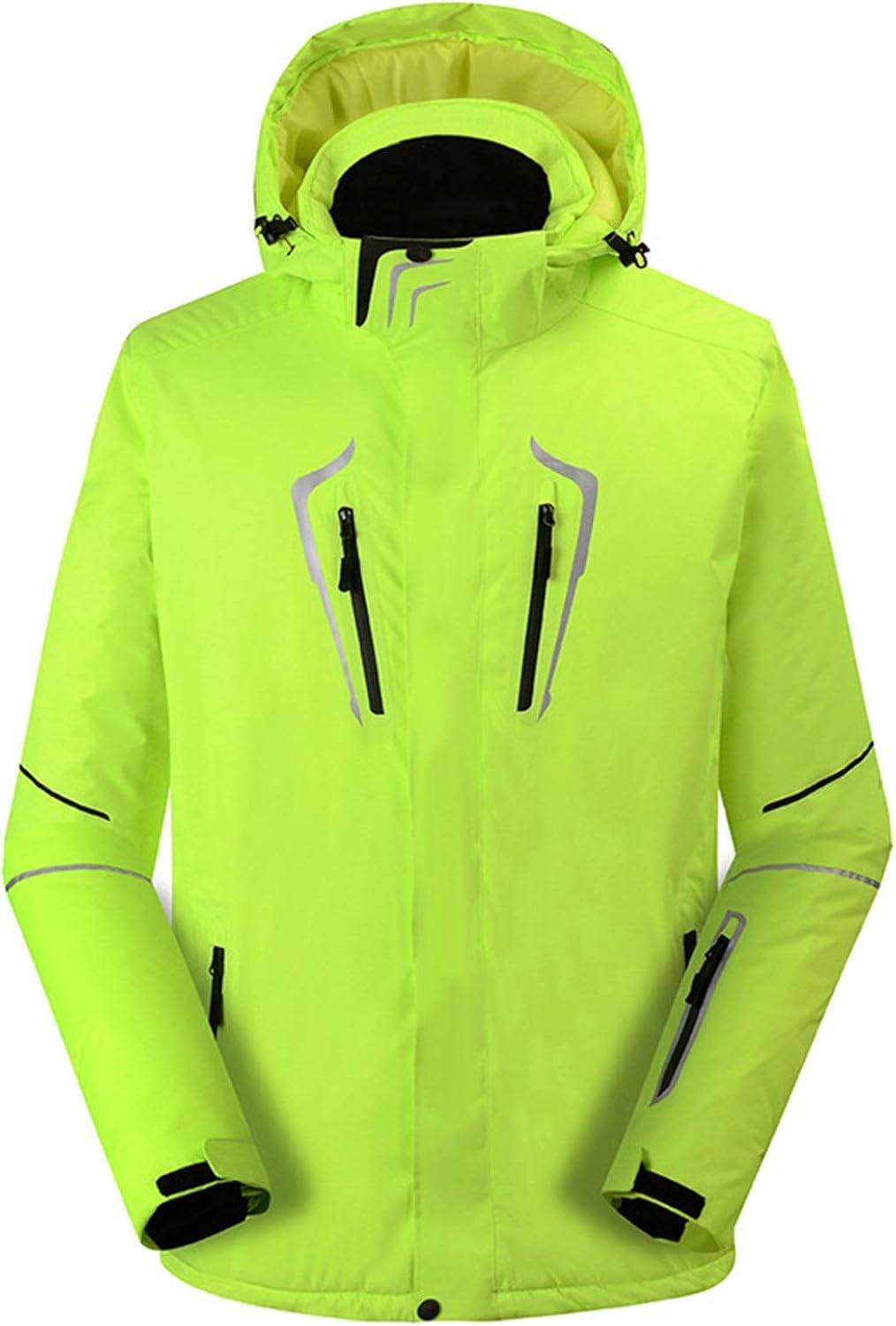 アウトドア ジャケット スキースーツメンズ冬のアウトドアスノーボード服防水暖かさ肥厚ジャケット 防寒着 メーカー直送 遠足 色 Size Fluorescent Green Xl